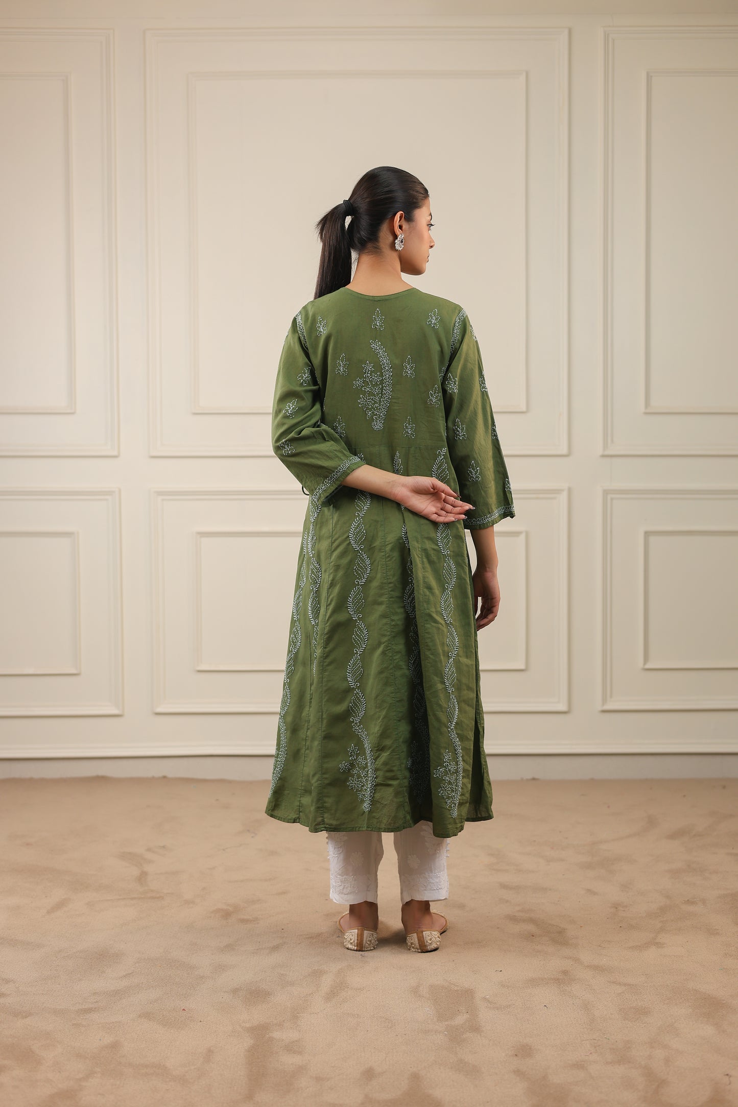 Cotton Chikankari Angrakha