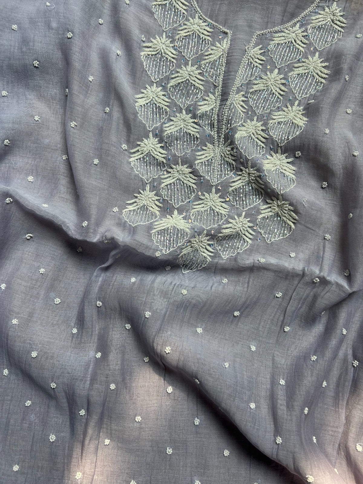 Mal Chanderi Chikankari Suitpiece