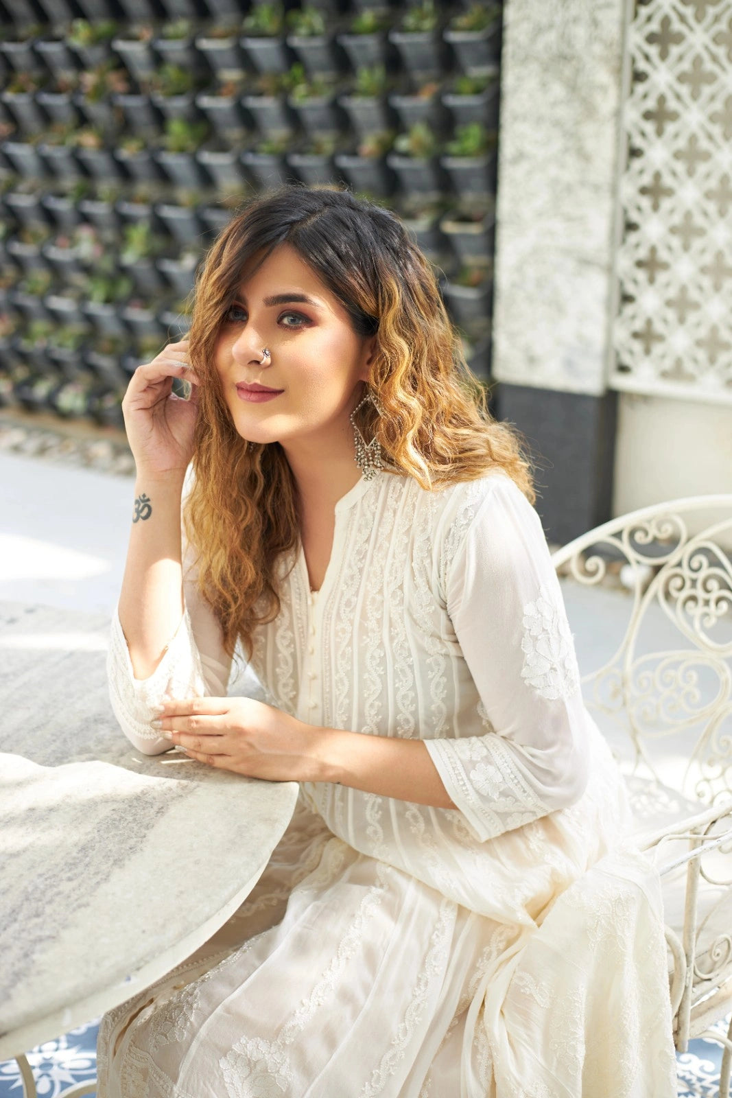 Viscose Chikankari Anarkali