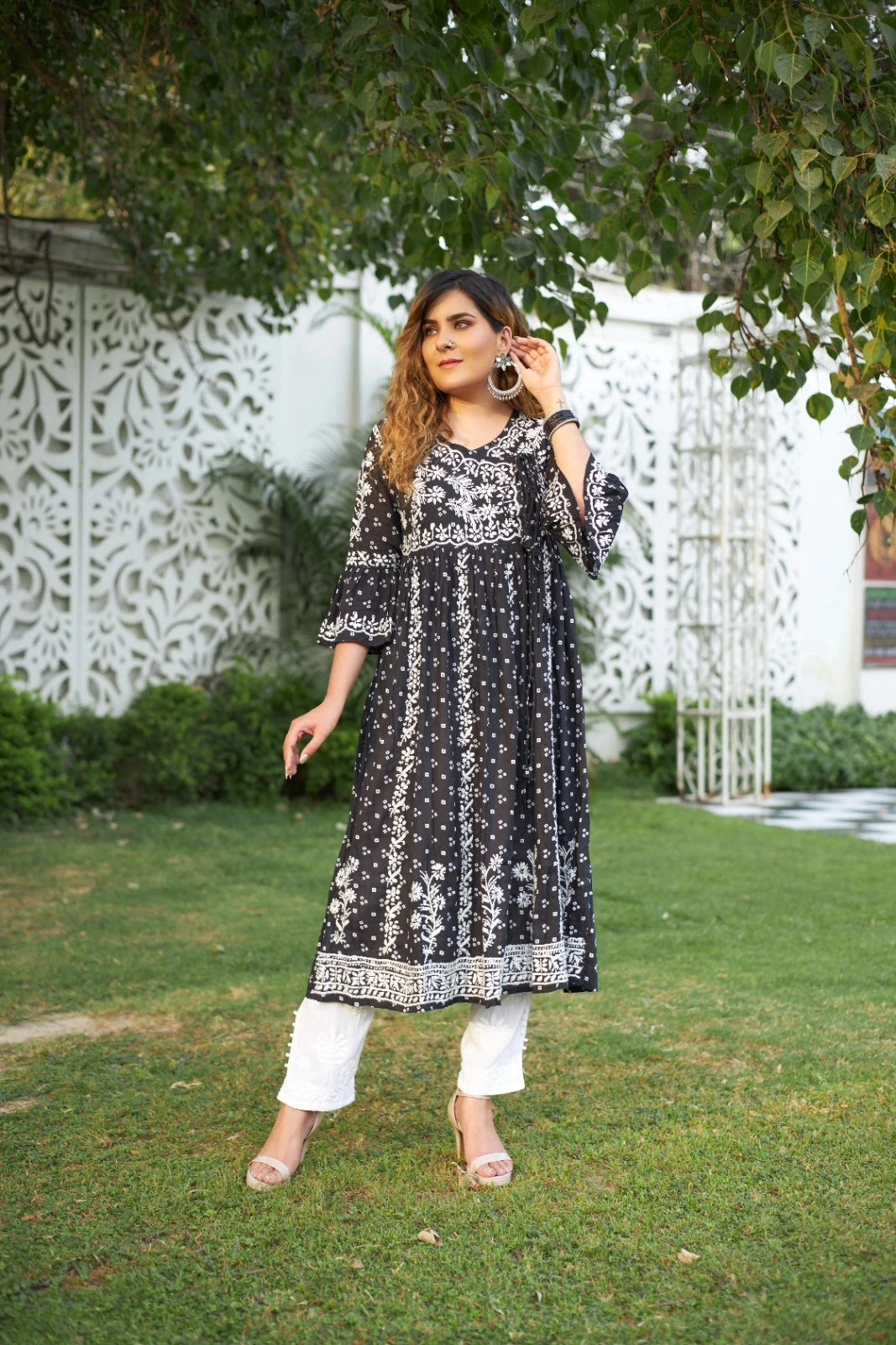 Malmal Cotton Angrakha Kurti