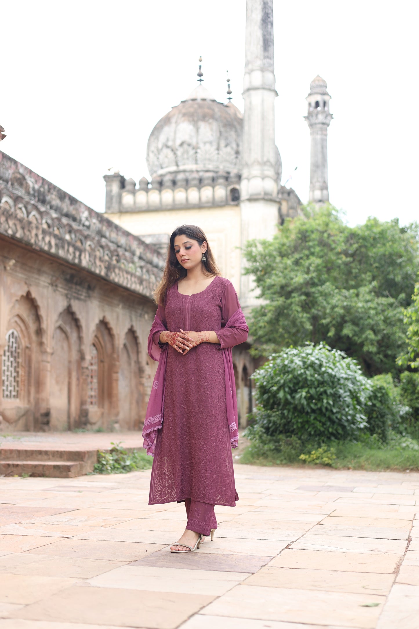 Viscose Georgette Straight Jaal Kurti