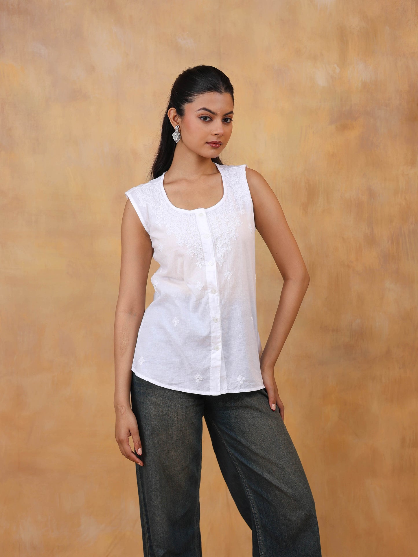 Cotton Chikankari Shirt