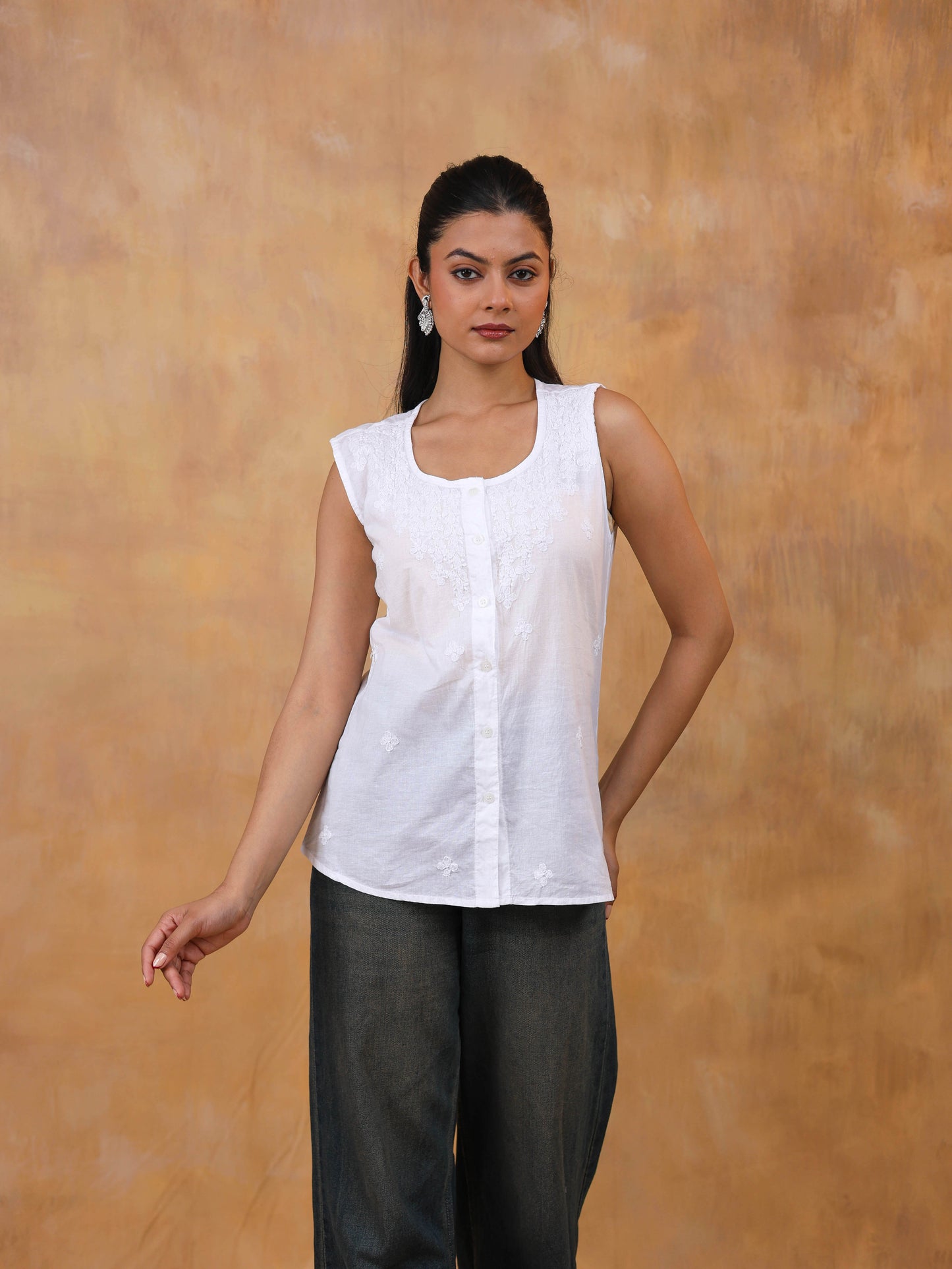 Cotton Chikankari Shirt