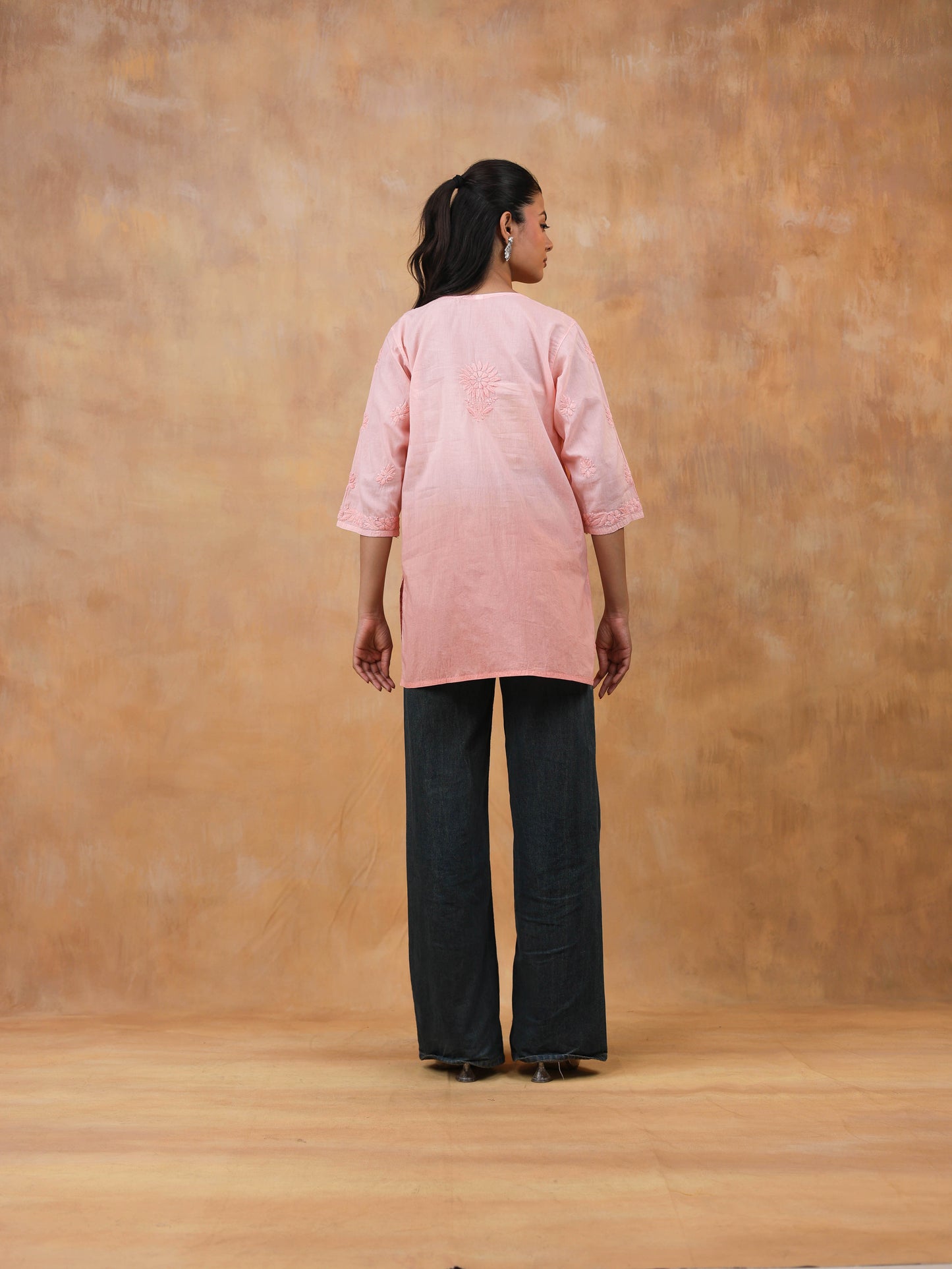 Cotton Short Chikankari Kurti