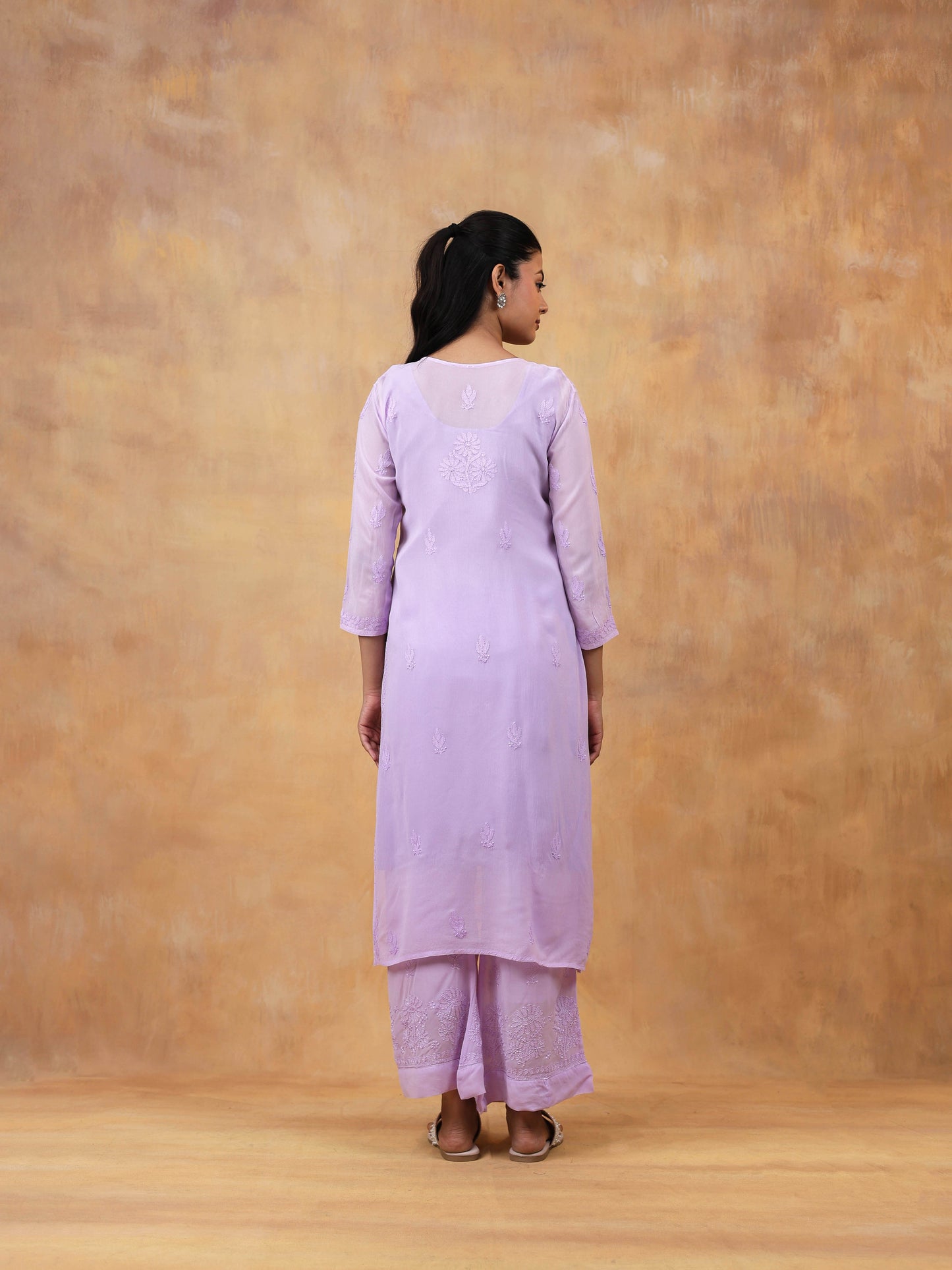 Pure Viscose Chikankari Kurta (Set)