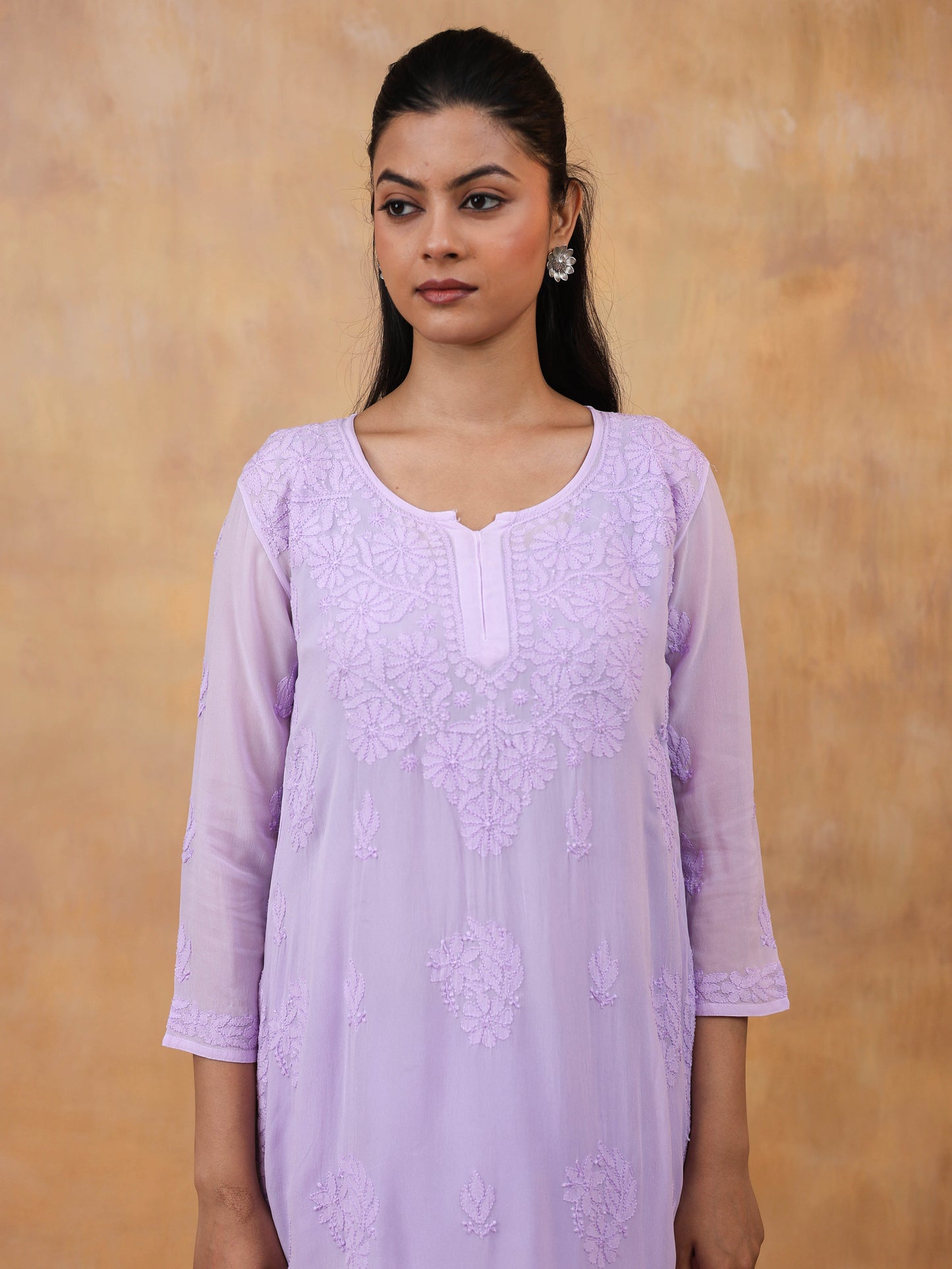 Pure Viscose Chikankari Kurta (Set)
