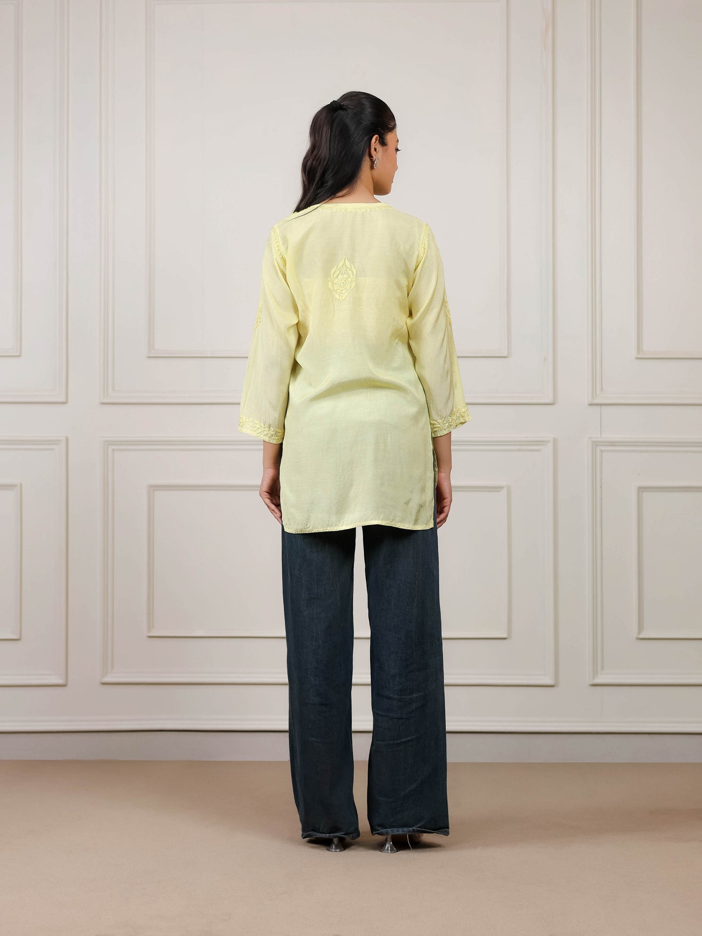 Muslin Chikankari Short Kurti