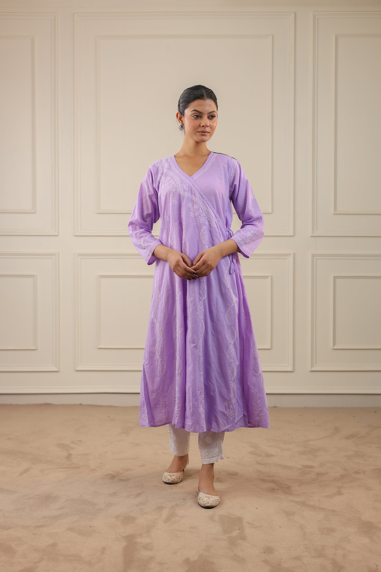 Cotton Chikankari Angrakha