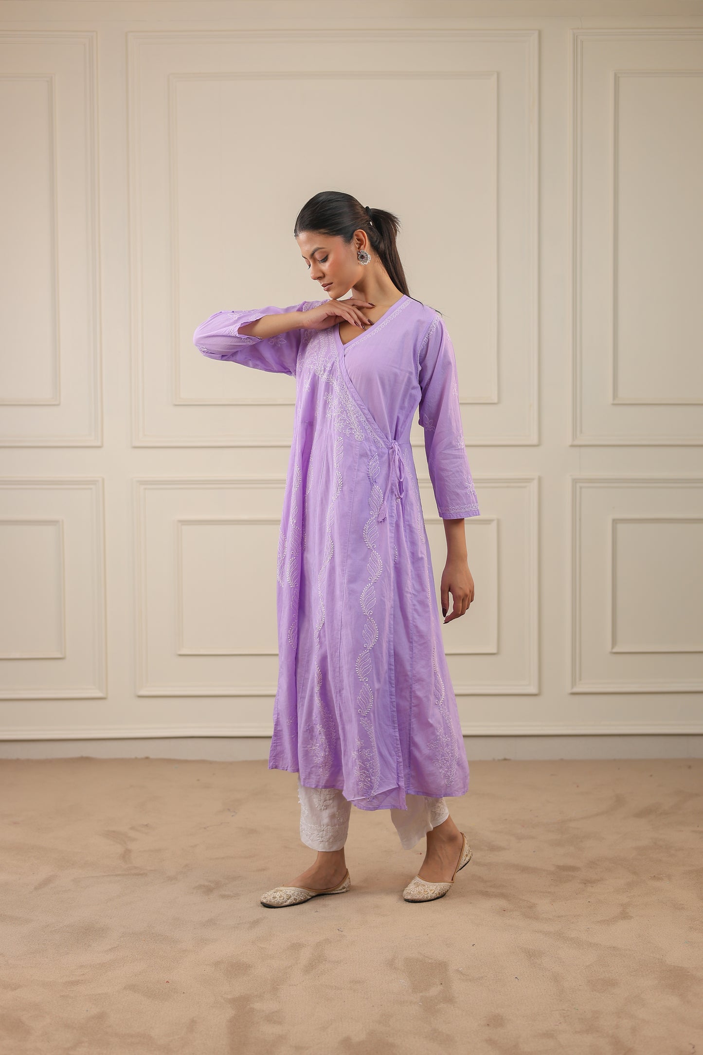 Cotton Chikankari Angrakha