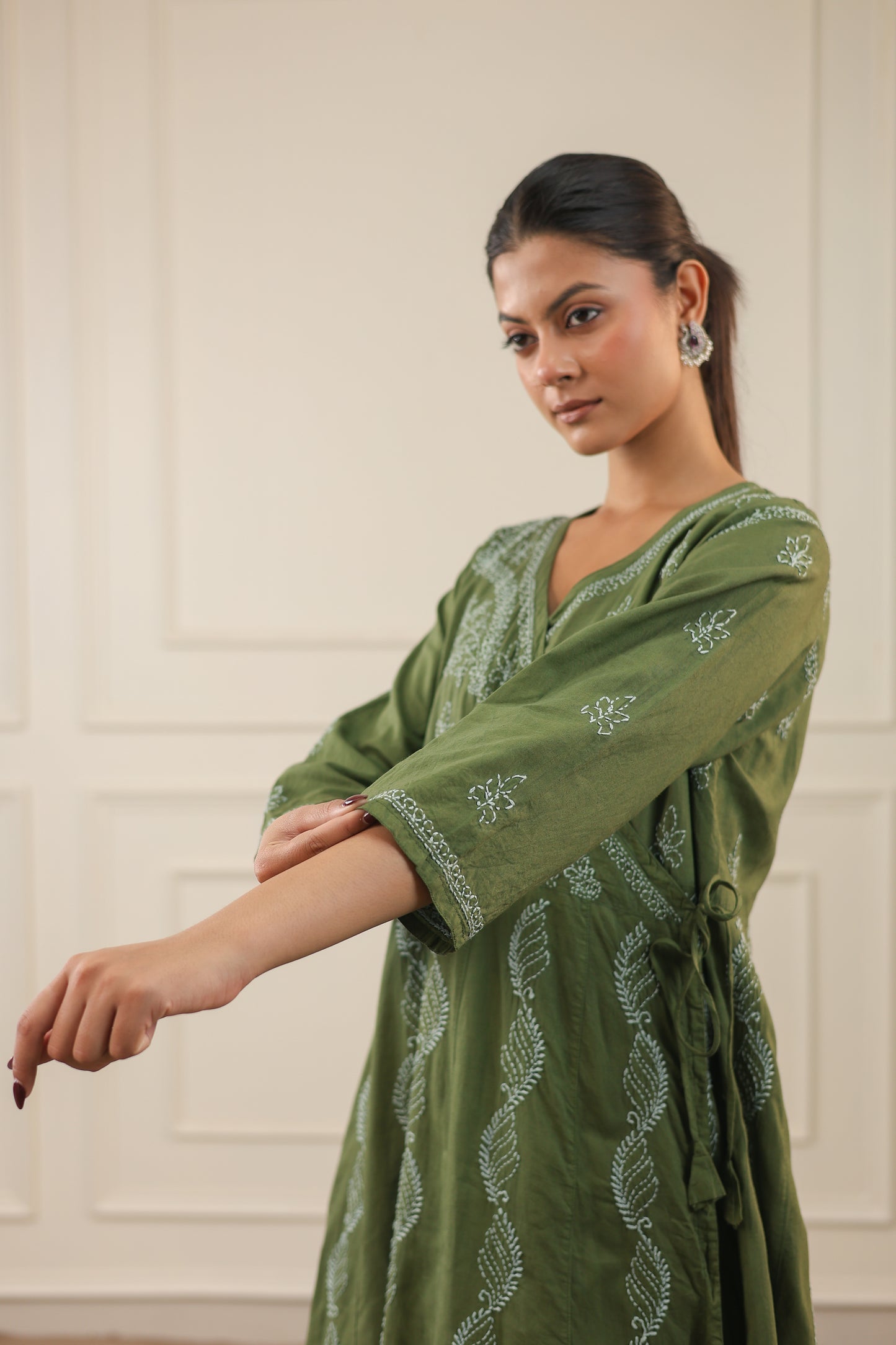 Cotton Chikankari Angrakha