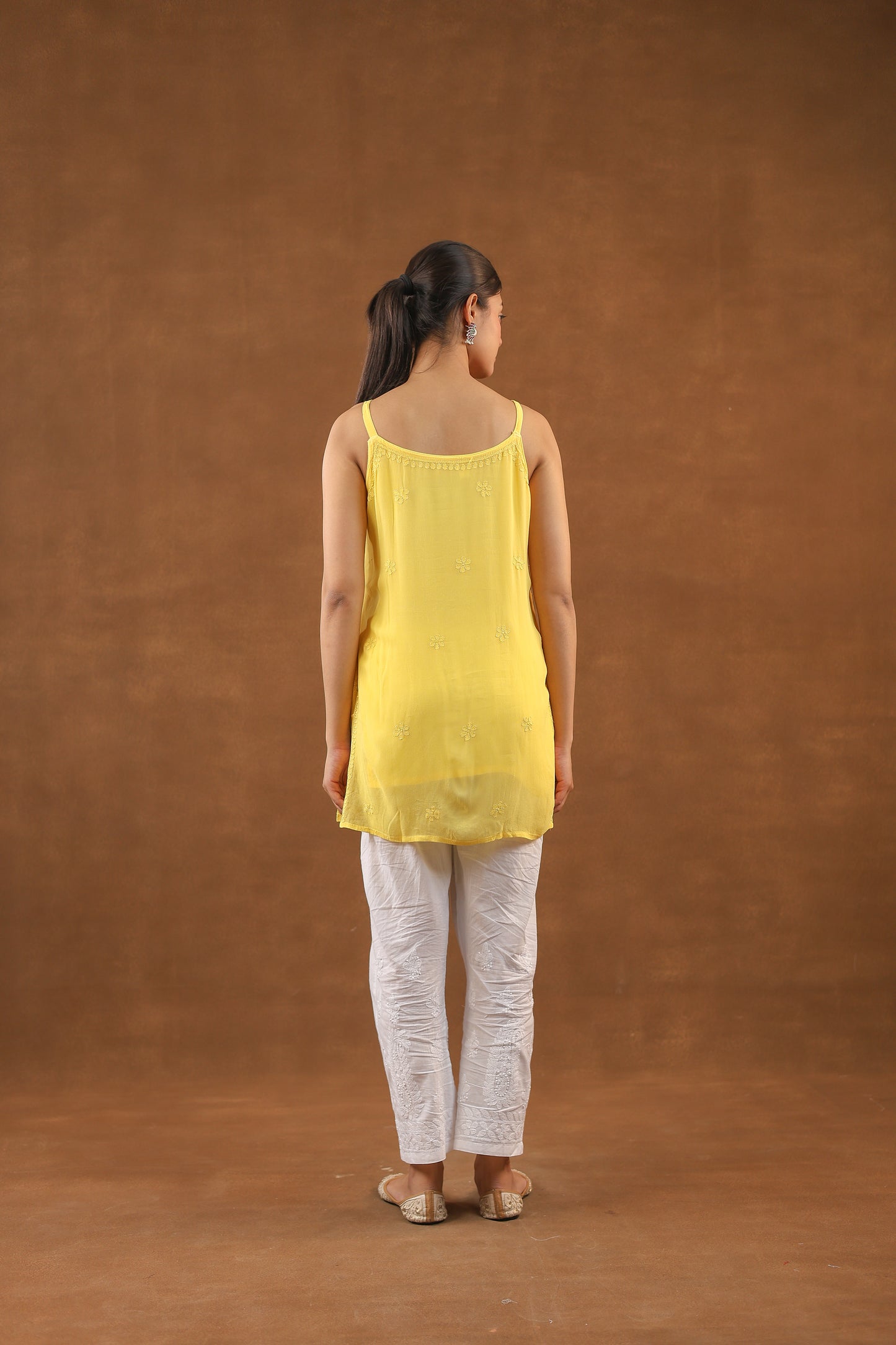 Chikankari Sleeveless Top