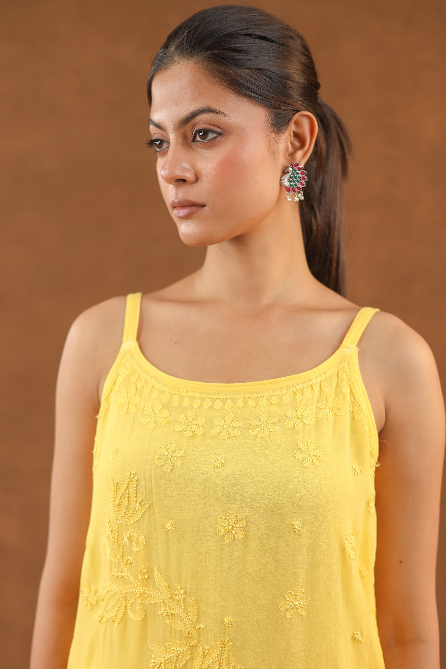 Chikankari Sleeveless Top