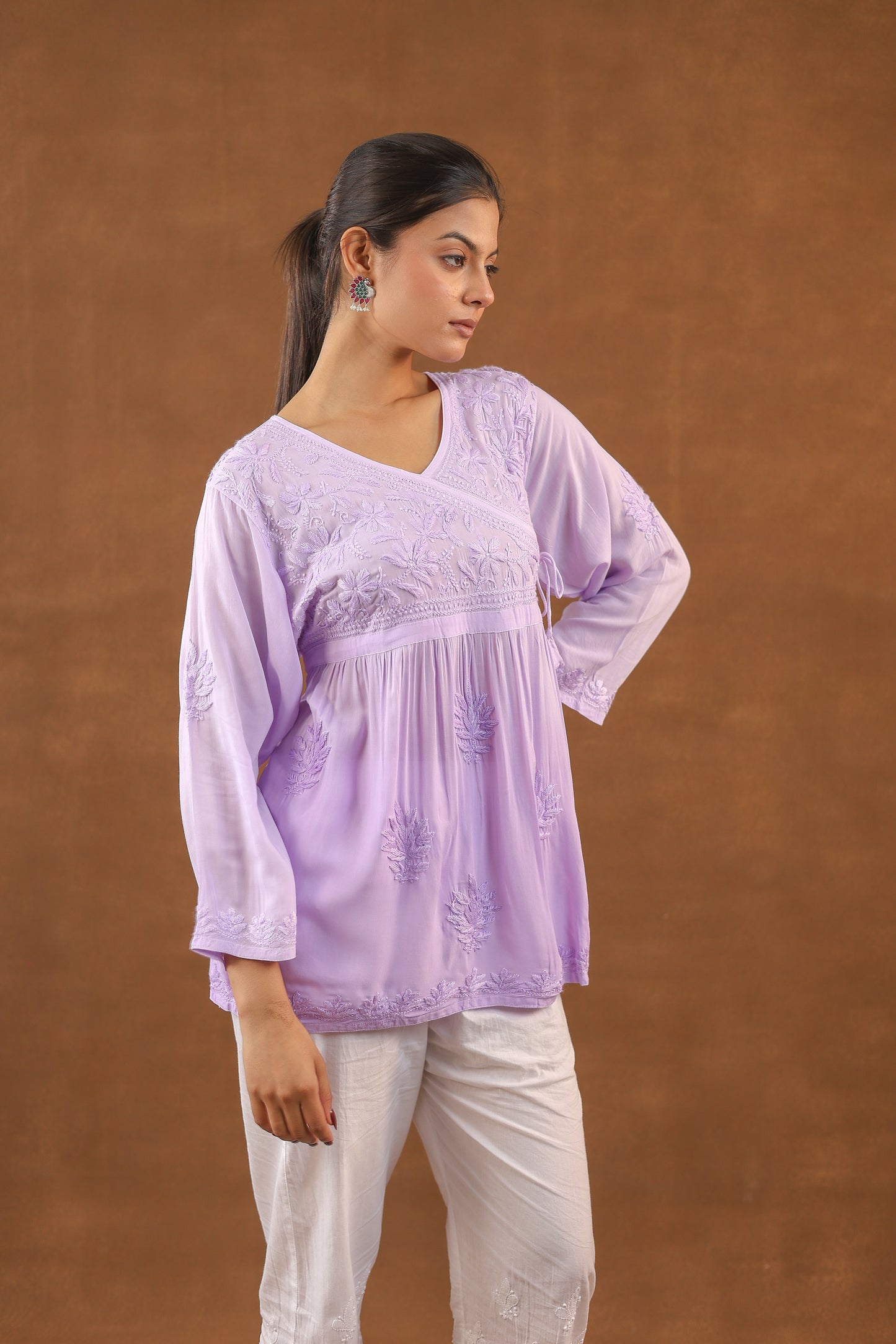 Modal Cotton Short Angrakha Style Kurti