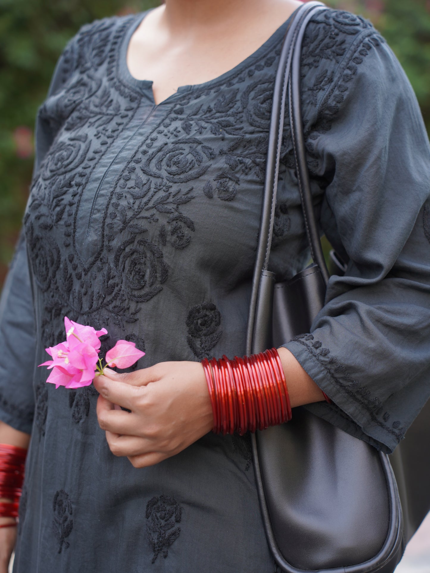 Modal cotton chikankari set