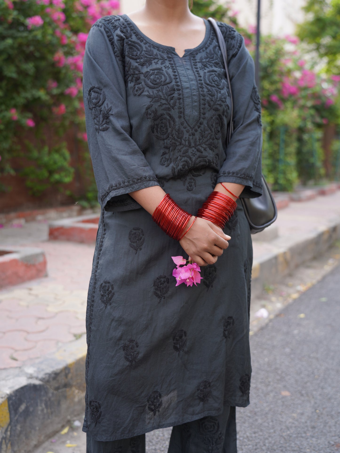 Modal cotton chikankari set
