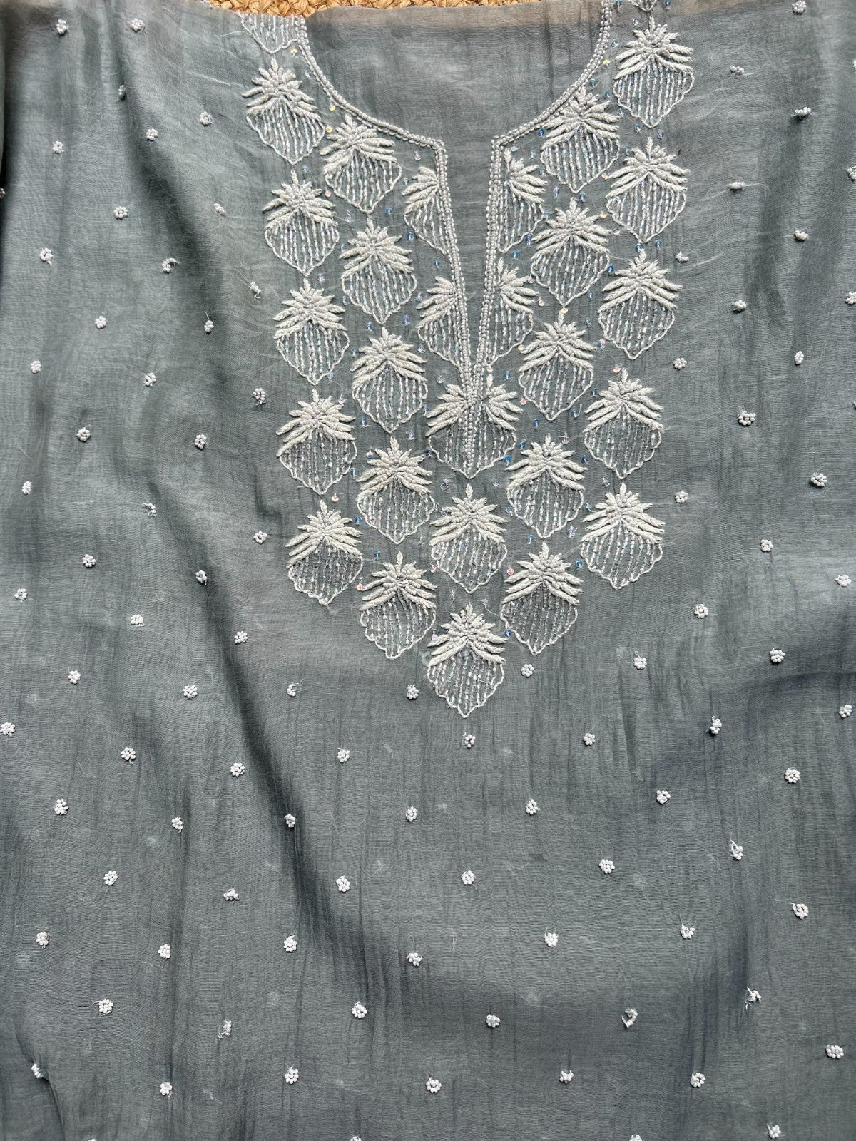 Mal Chanderi Chikankari Suitpiece
