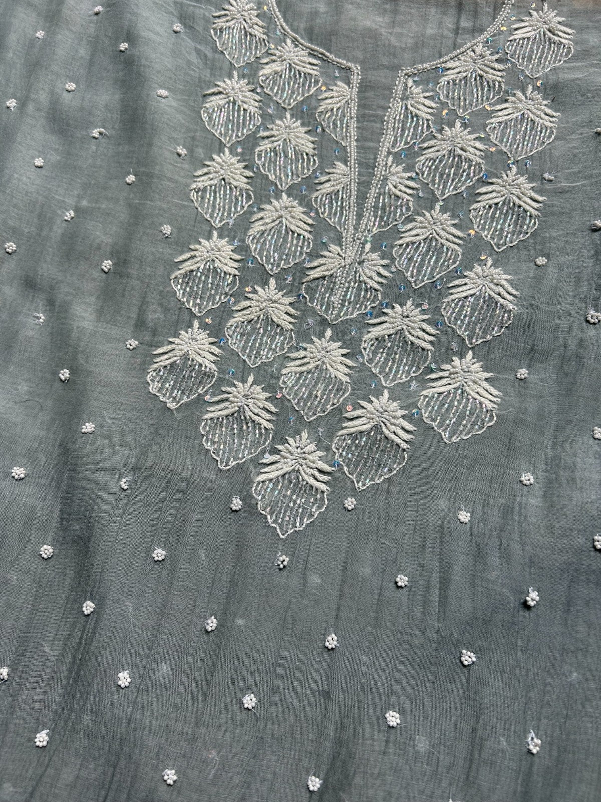 Mal Chanderi Chikankari Suitpiece