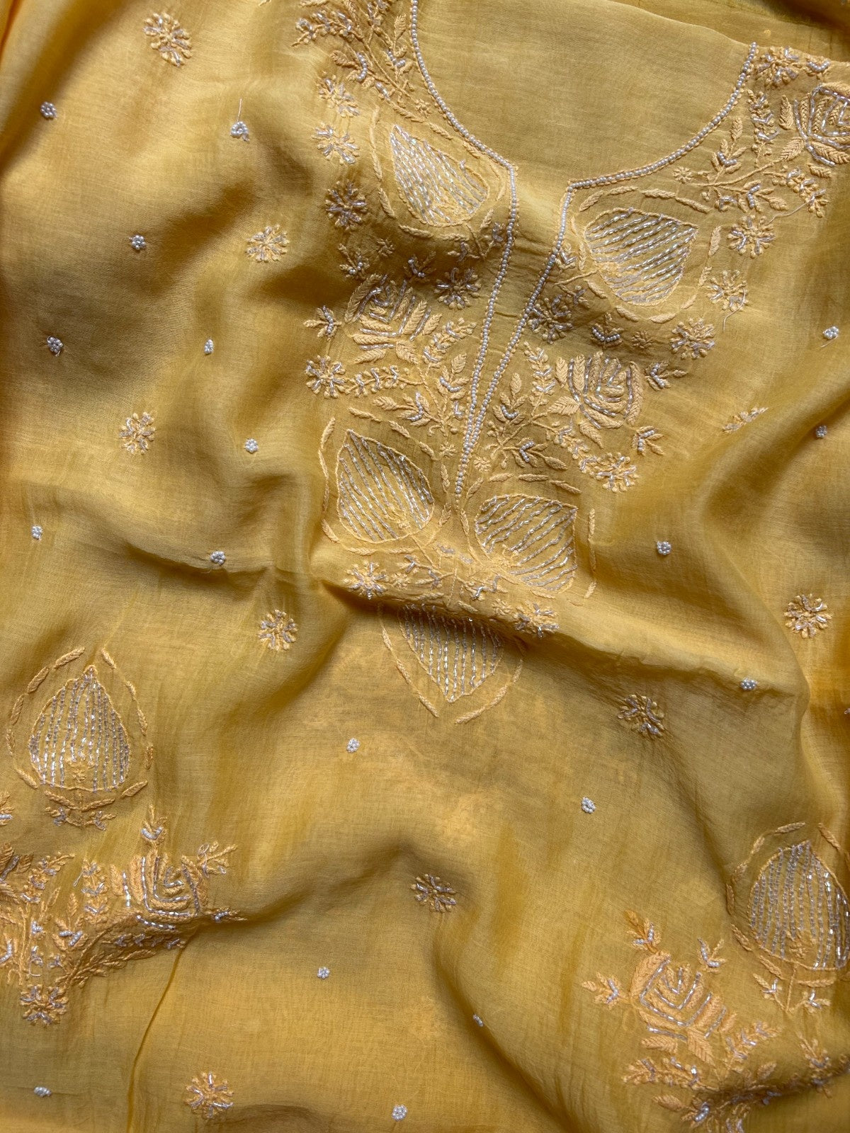 Mal Chanderi Chikankari Suitpiece