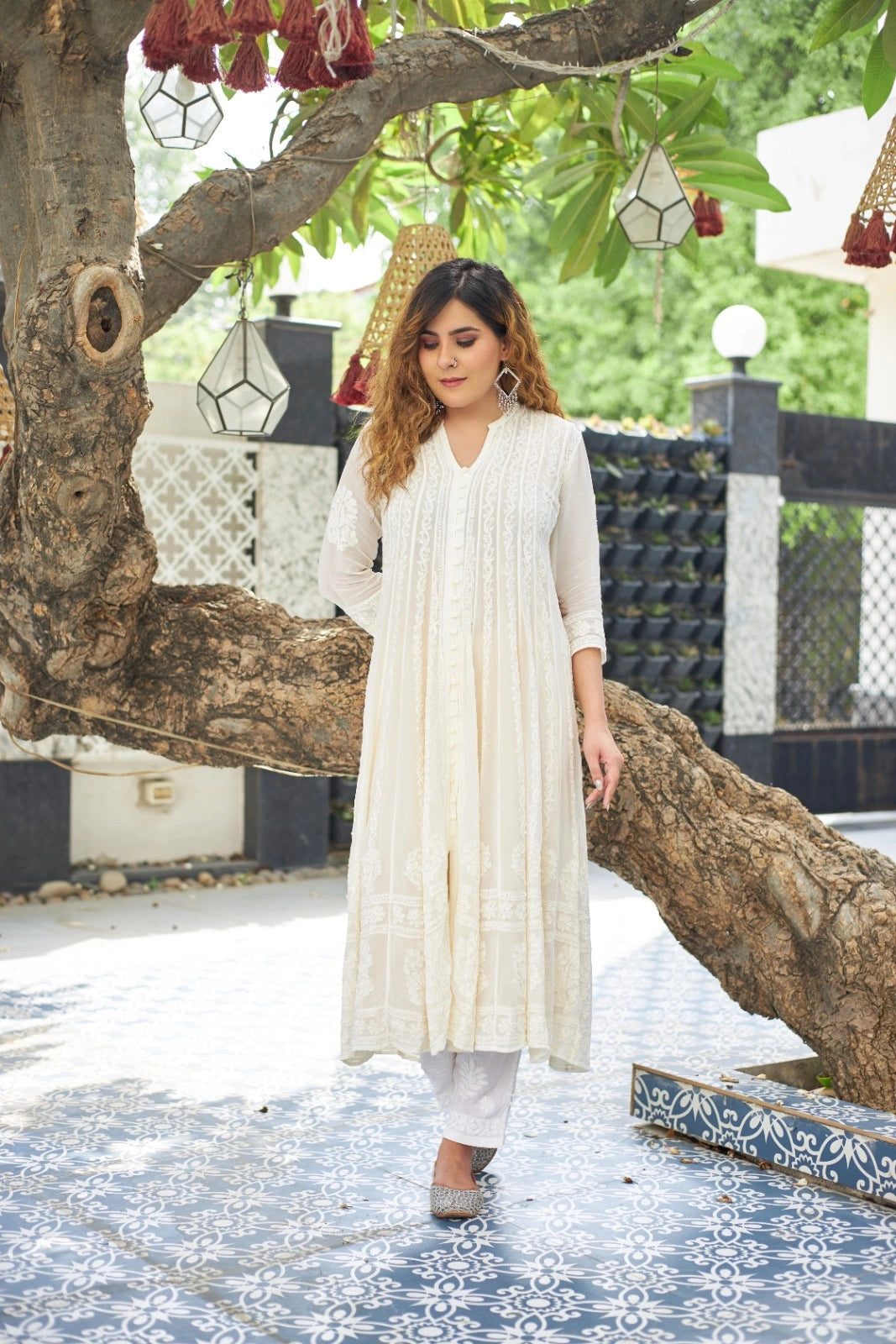 Viscose Chikankari Anarkali