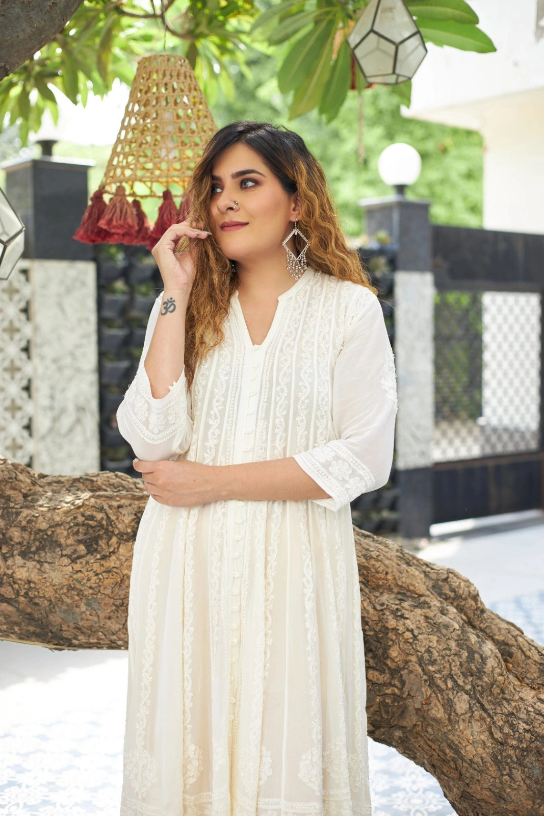 Viscose Chikankari Anarkali