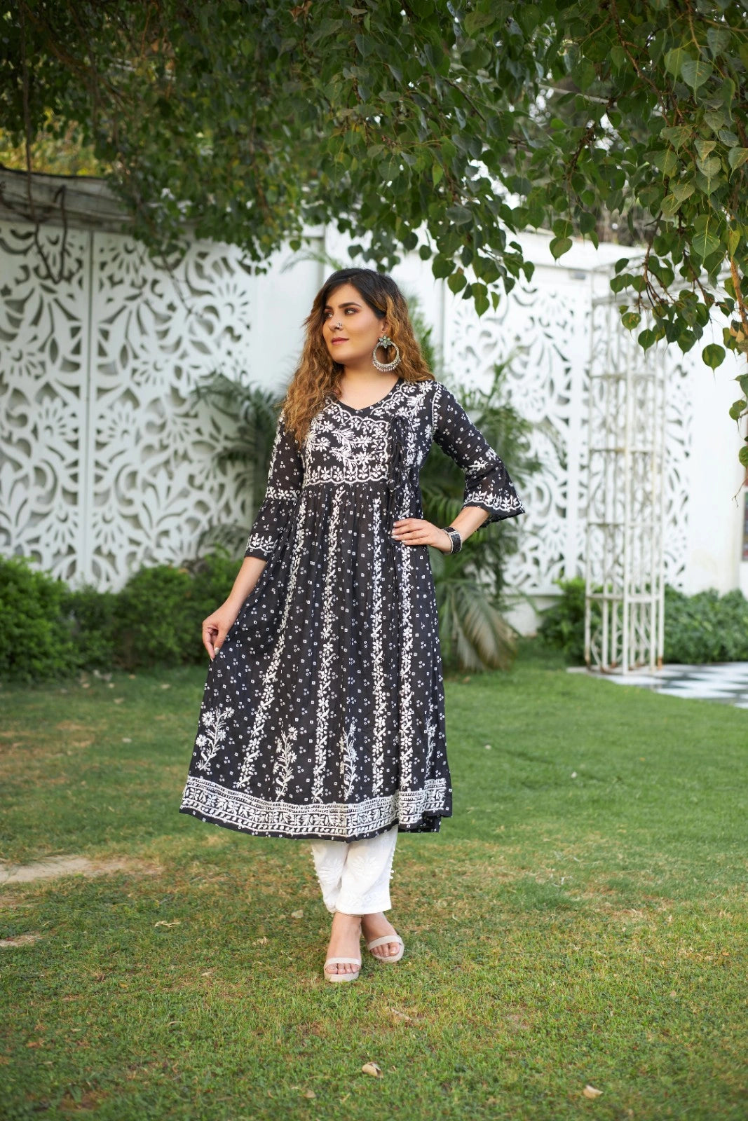 Malmal Cotton Angrakha Kurti