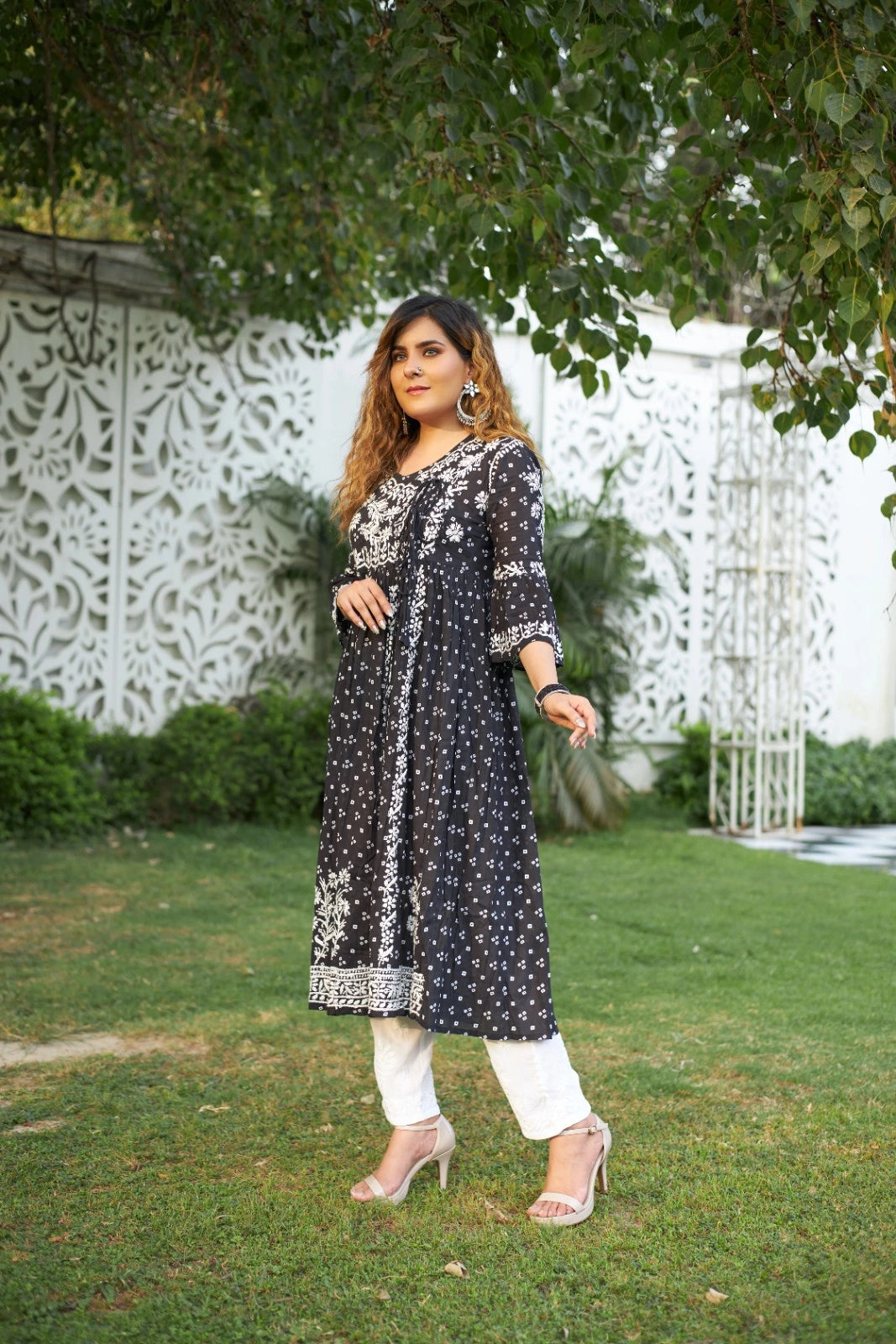 Malmal Cotton Angrakha Kurti