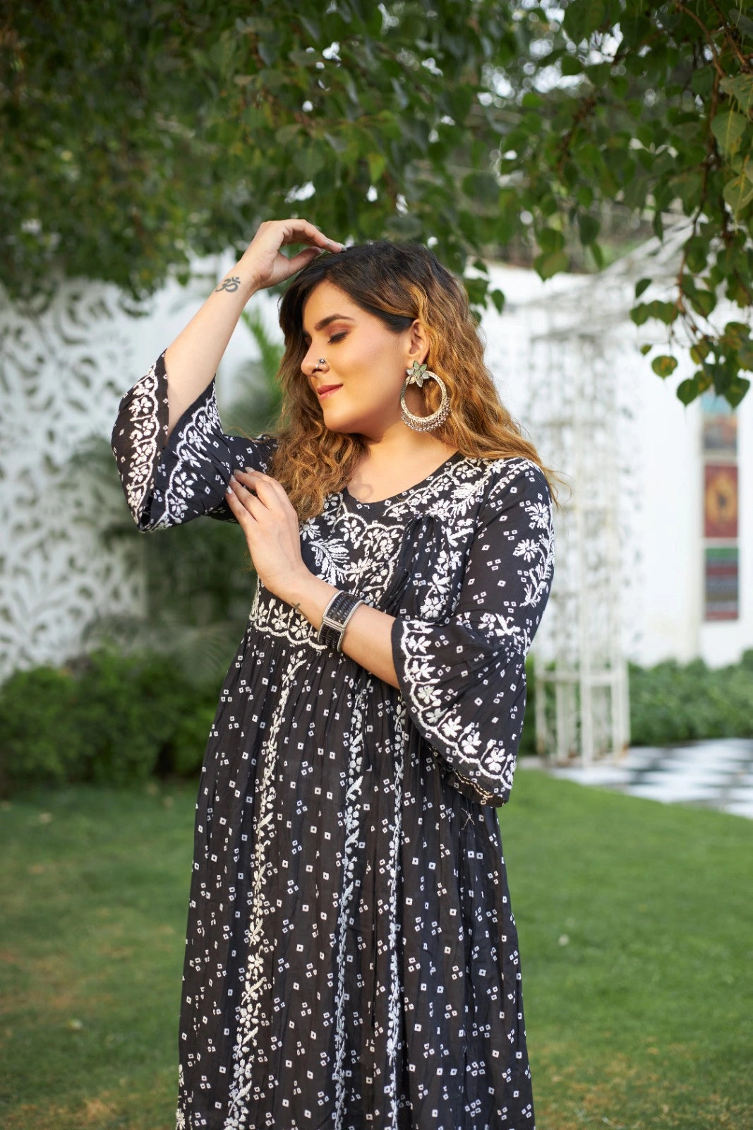 Malmal Cotton Angrakha Kurti
