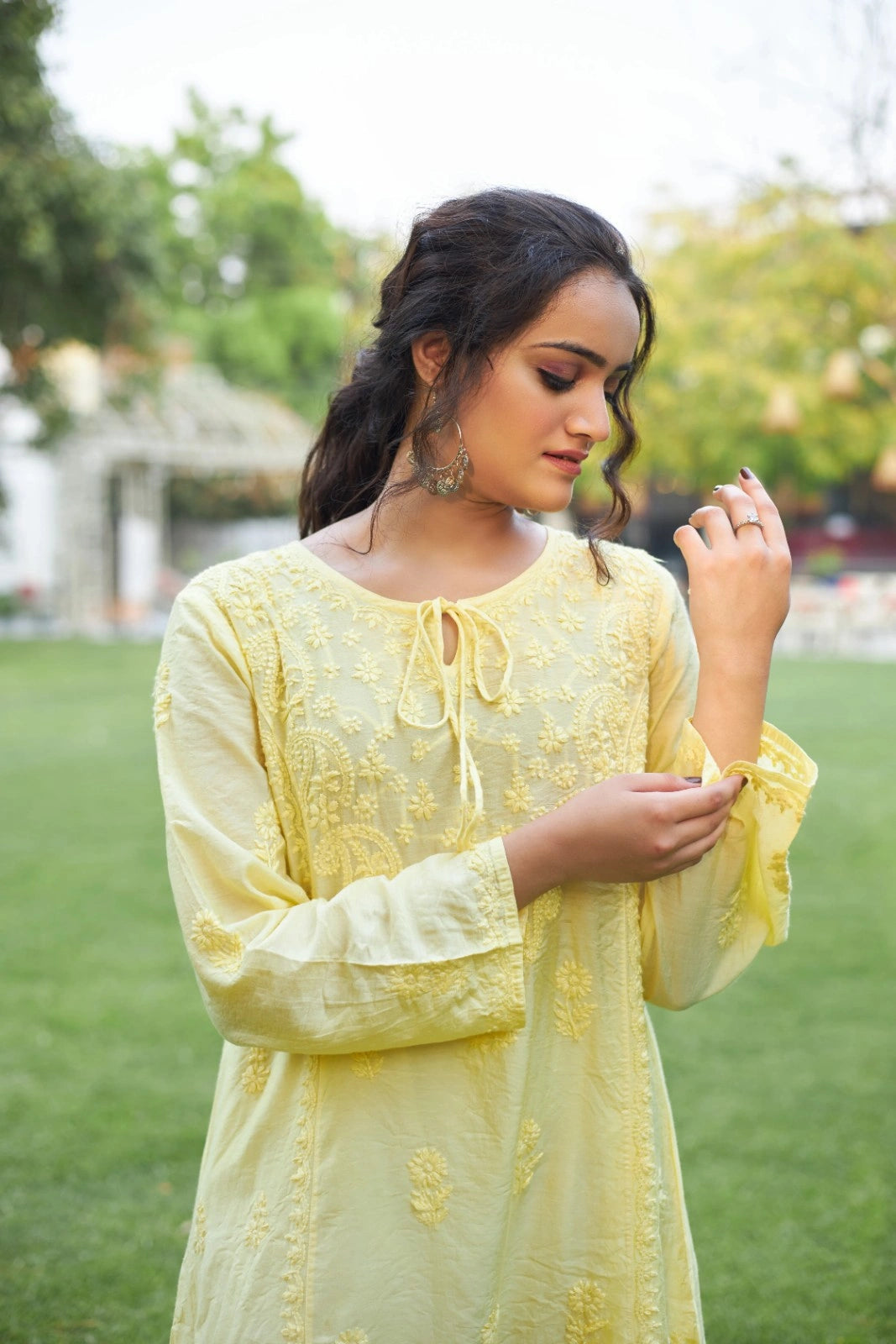 Chanderi A-Line Kurti