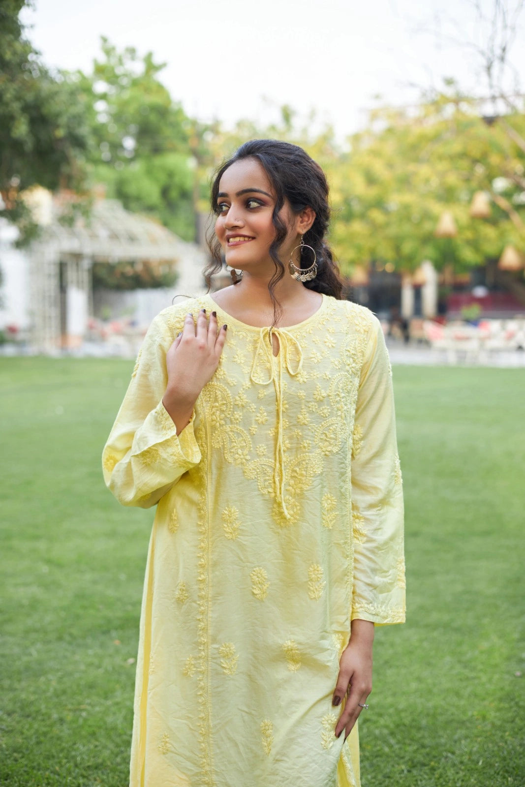 Chanderi A-Line Kurti