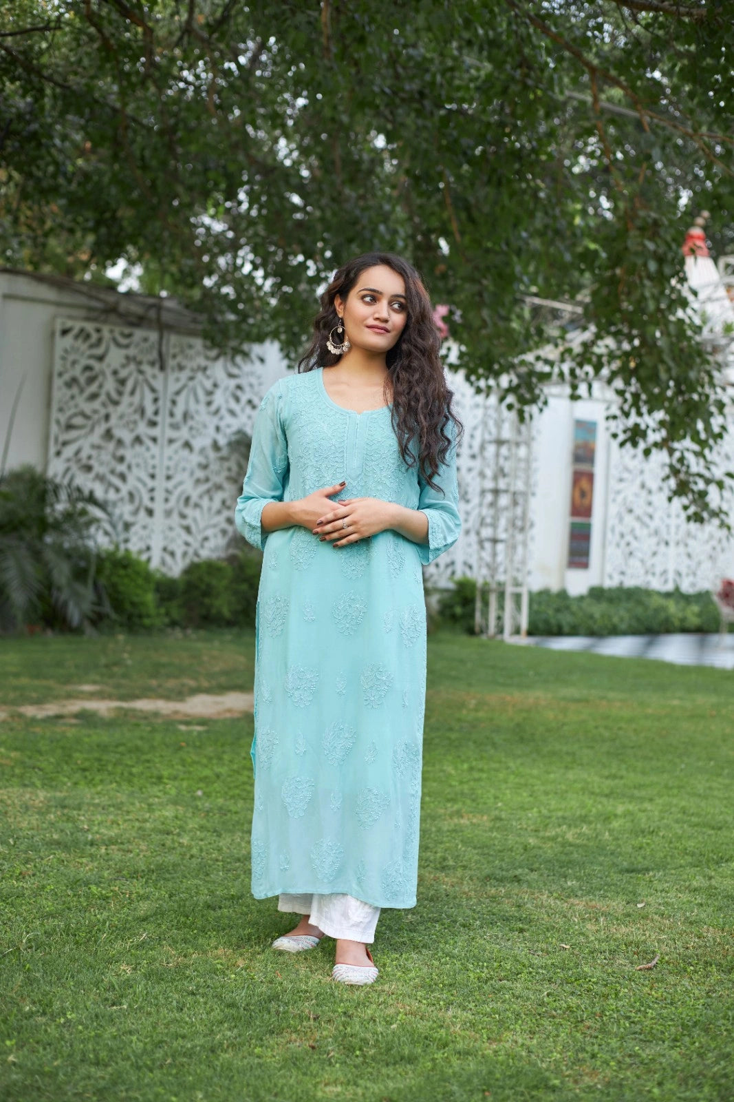 Viscose Georgette Straight Kurti