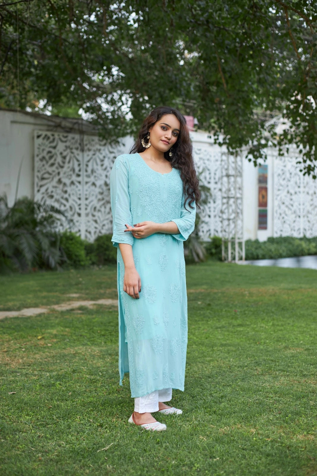 Viscose Georgette Straight Kurti