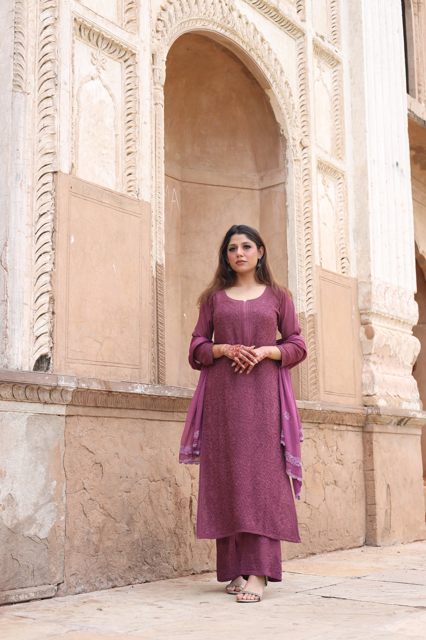Viscose Georgette Straight Jaal Kurti