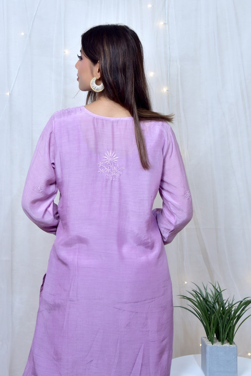 Muslin Chikankari Kurta Set